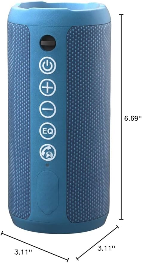 Ortizan Portable Bluetooth Speakers, IPX7 Waterproof Wireless Outdoor Speaker with 24W Loud Stereo Sound And Bluetooth 5.3, Deep Bass, RGB Lights, Dual Pairing, 30H Playtime for Home, Party