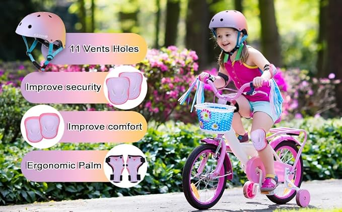 Kids Bike Helmet,Toddler Skateboard Helmets for Ages 2-3-5-8-14 Years Boys Girls,Adjustable Multi-Sport Bicycle Skateboarding Football Roller Skating Scooter Rollerblade Balance Bike Helmet