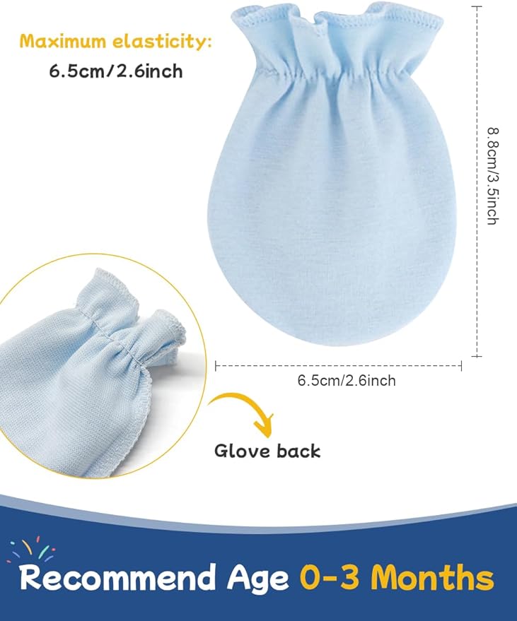 Cute Baby Mittens Newborn, No Scratch Baby Boy Mittens, Baby Girl Hat Gloves for Toddlers, Infant, Newborn
