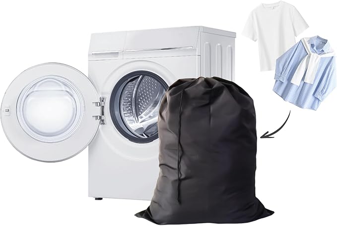 Extra Large Laundry Bag 3 Pack, Black, Travel Laundry Bags with Drawstring Closure, 30"x40", for college, dorm and apartment dwellers (3PCS Black)