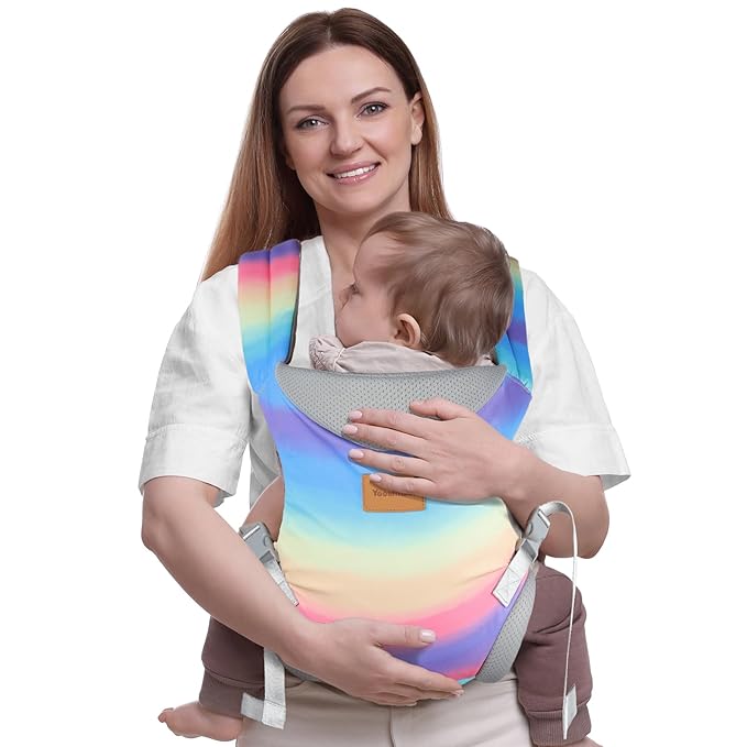 Baby Carrier Newborn to Toddler, Ergonomic Adjustable Toddler Carriers for 7-66 Lbs, Cozy Lightweight Infant Carrier with Neck Support, Baby Holder Carrier with Lumbar Support for Mom Dad