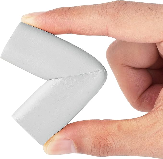 8-Pack Corner Protectors Baby Proof, Furniture Corner and Edge Safety Bumpers, Soft Rubber Foam Cushion Covers, 3M Taped Corner Guards, Baby Child Proofing Pads, Table Corner Protectors, Grey