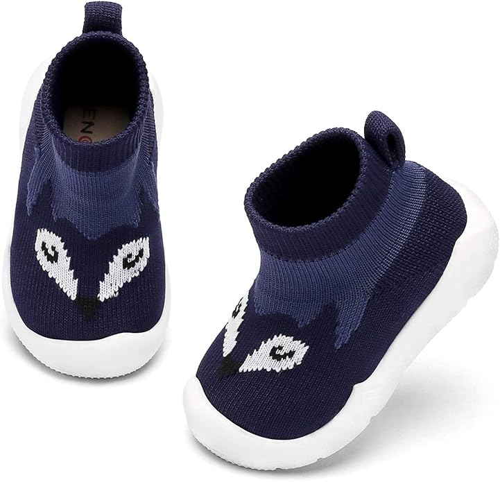 Engtoy Baby Shoes & Socks - Non-Slip Breathable Slippers with Soft Rubber Sole - Baby Boys & Girls Slip On Sneakers