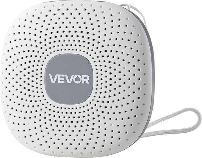 VEVOR Sound Machine, 21 Soothing Sleep Sounds, 3-in-1 Portable and Hangable White Noise Sound Machine with Auto-Off Timer, Soft Ring Light and Memory Function, for Baby, Adults, Home, Office & Travel