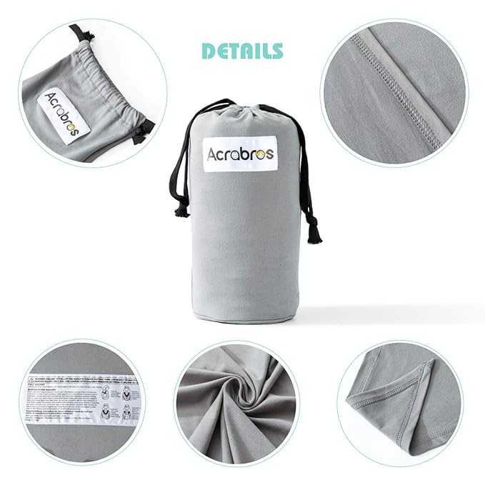 Acrabros Baby Wrap Carrier,Hands Free Baby Carrier Sling,Lightweight,Breathable,Softness,Perfect for Newborn Infants and Babies Shower Gift,Grey