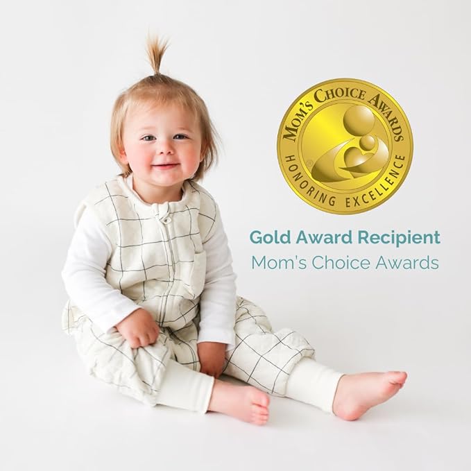 Tealbee Dreamsuit: Toddler Sleep Sack with Feet 2T 3T - 0.8 TOG Lightweight Baby Wearable Blanket for Walkers - Rayon Made from Bamboo, Organic Cotton Sleep Bag - Checkered