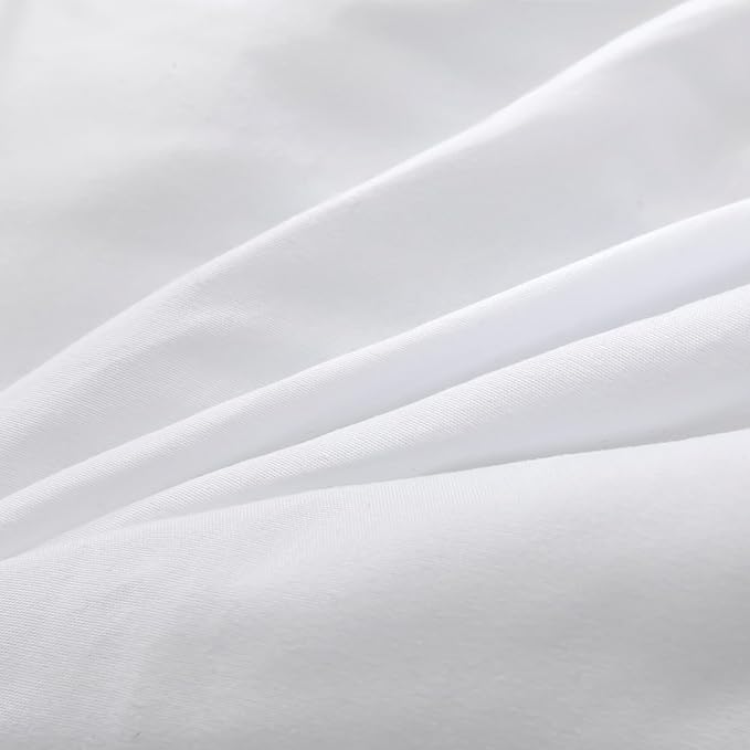 PINNKKU 3-Piece Crib Bedding Set for Boy Girls, Includes Crib Skirt, Blanket and Sheet, Baby Bedding, Pintuck Pinch Pleat White