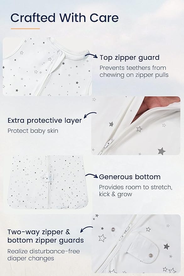 TotAha Toddler Sleep Sack 2T-3T-4T, 0.5 TOG Summer Light Sleeping Sacks, Soft Wearable Blanket Baby Sleep Bag with 2-way Zipper, X-Large