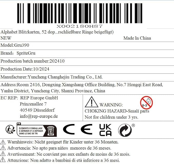 SpriteGru Alphabet Flash Cards, 52 Double Sided Cards, Uppercase & Lowercase Letter Cards, Letters and Sight Words Learning Cards for Preschool and Toddlers Learning