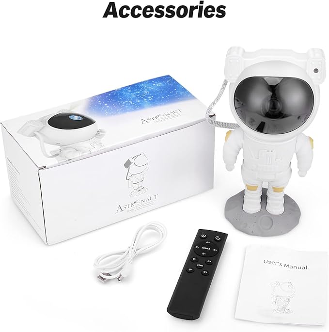 Star Projector Night Lights,Tiktok Astronaut Nebula Galaxy Lights for Bedroom,Gaming Room Décor Aesthetic,Remote Control Timing and 360°Rotation Magnetic Head