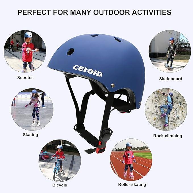 Kids Bike Helmet,Toddler Skateboard Helmets for Ages 2-3-5-8-14 Years Boys Girls,Adjustable Multi-Sport Bicycle Skateboarding Football Roller Skating Scooter Rollerblade Balance Bike Helmet