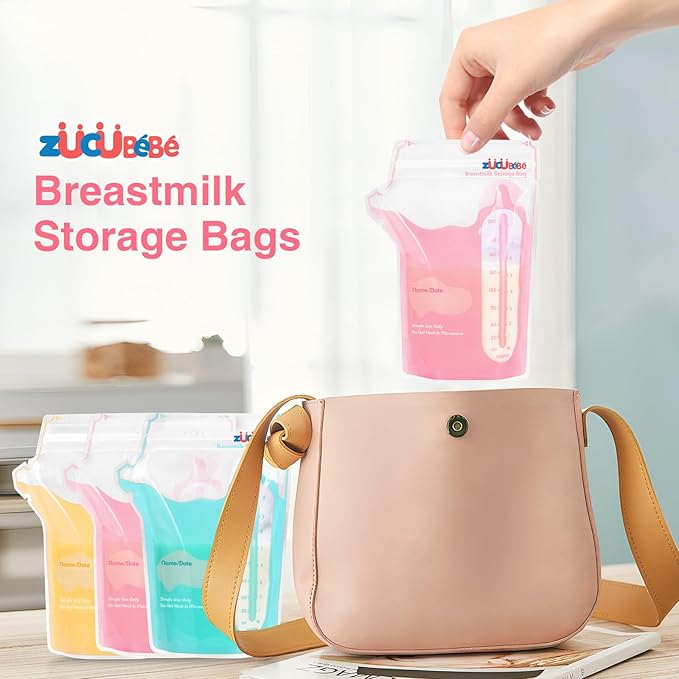 Breastmilk Storage Bags(180 Count),8oz Milk Storage Bags for Breastfeeding,BPA Free with Easy Pour Spout, Self Standing, for Refrigeration and Freezing