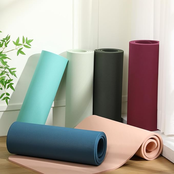Timgle 6 Pack Yoga Mats Bulk Non Slip Exercise Yoga Mat Thick Anti Slip Tear Resistant Sports Gym for Fitness Stretching Home Workout and Studio