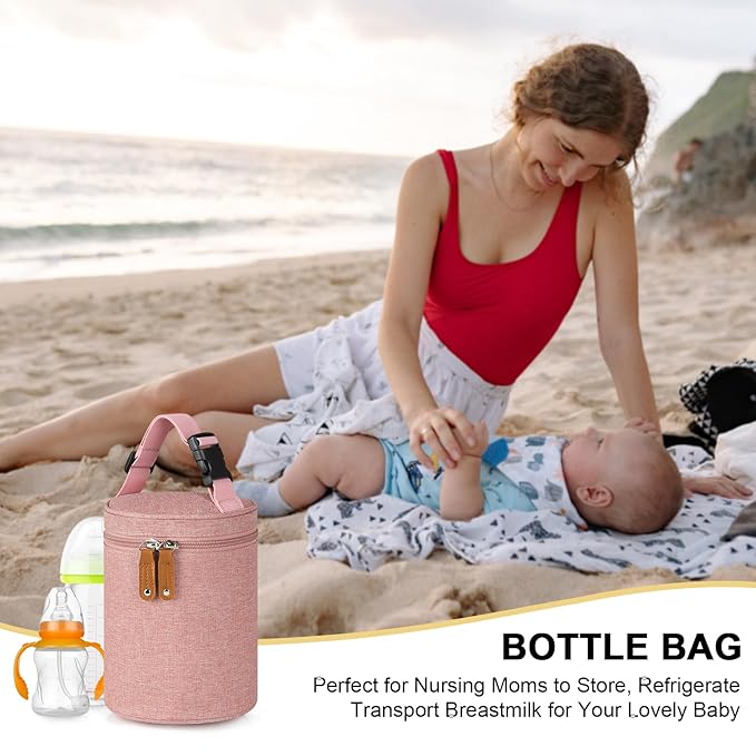 Accmor Breastmilk Cooler Bag, Insulated Baby Bottle Cooler Tote Bags for Nursing Mom Daycare