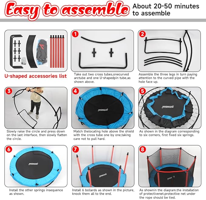 Pink Indoor Trampoline for Kids 2-5, 5ft Mini Indoor & Outdoor Small Toddler Trampoline with Net and Basketball Hoop