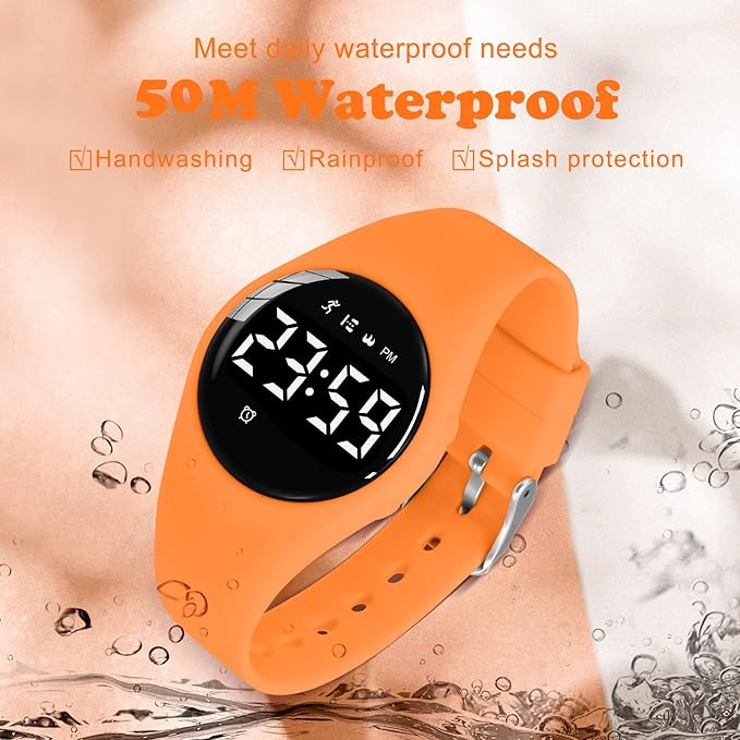 Kids Watches for Girls Boys Digital Sport Watch with Step Counter Pedometer Vibration Alarm Clock, No App Waterproof Fitness Tracker Kids Watch Boys Girls Teens Students Ages 5-16