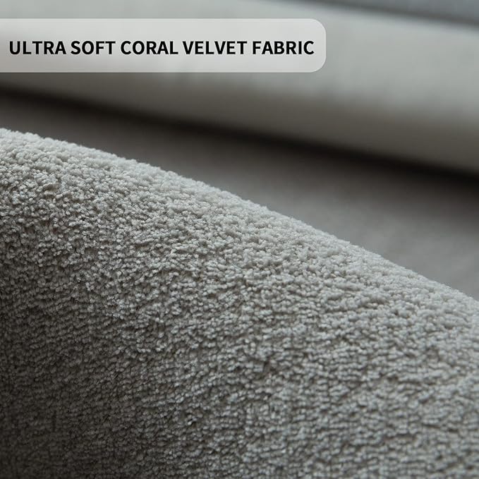 MAXYOYO Grey Coral Velvet Area Rug, Thick Japanese Tatami Mat Living Room Carpet with Non-Slip Backing, Large Solid Color Mat for Bedroom Dormitory Yoga, 78 by 158 inch