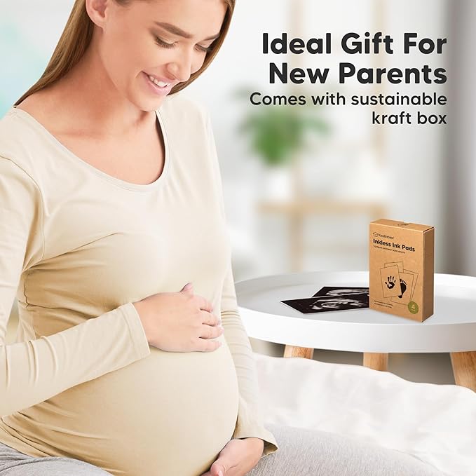 4-Pack Inkless Baby Hand and Footprint Kit - Mess Free Ink Pad for Newborn Keepsake, Dog Nose & Paw Print Kit, Clean Touch Ink Pad for Baby Hand & Footprints, Ideal New Mom Gifts (Fiesta, L)