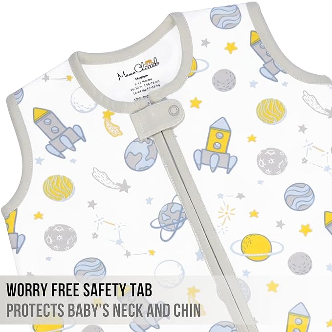 Mama Cheetah Baby Sleep Sack 0.5 TOG, Organic Cotton Baby Wearable Blanket with Two-Way Zipper, Swaddle Transition Baby Sleeping Bag for Newborn Infant Toddler Boy Girl, 0-6 Months