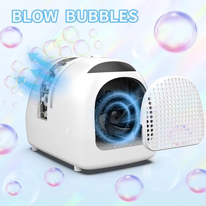 Bubble Machine for Kids Parties Bubble Maker Operated by Plugin or Batteries Outdoors Blower Life Theme Parties Weddings Birthday Parties Create Bubble World Gifts for Boys and Girls