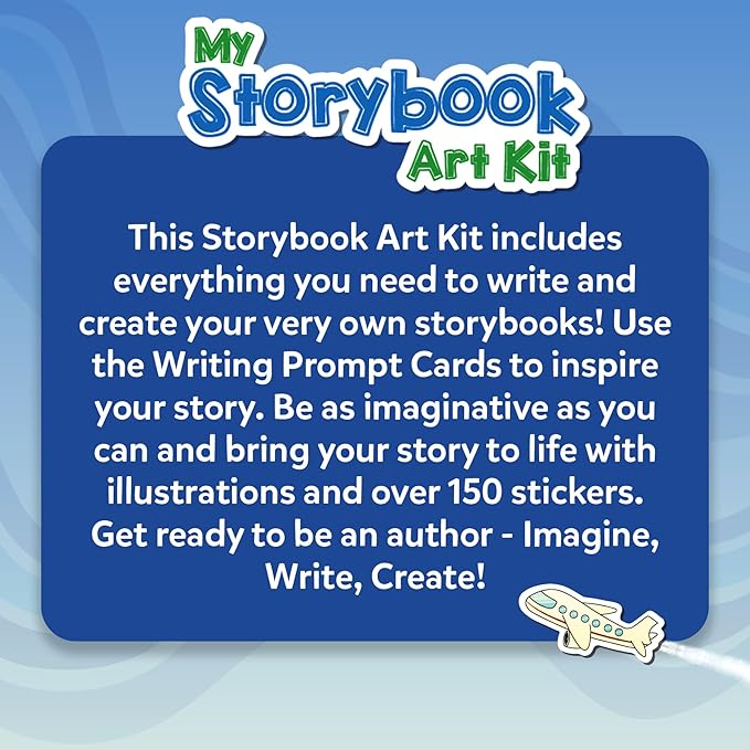 Skillmatics Storybook Art Kit - Create Adventure Stories, DIY Craft & Writing Kit with 300+ Stickers, Scrapbooking & Journal Activity, Gifts for Kids Ages 5, 6, 7, 8, 9, 10