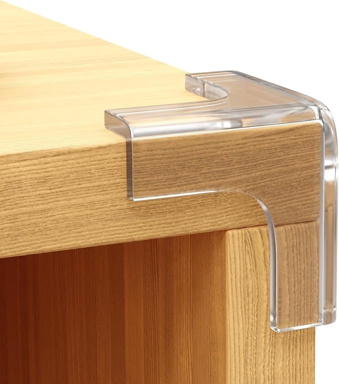 Furniture Corner & Edge Safety Bumpers, 16ft Edge Protector & 4 Clear Corner Protector Baby Proofing. Clear Corner Guards for Corner Table Protector for Kids. Cabinet Edge Protector & Corner Bumpers