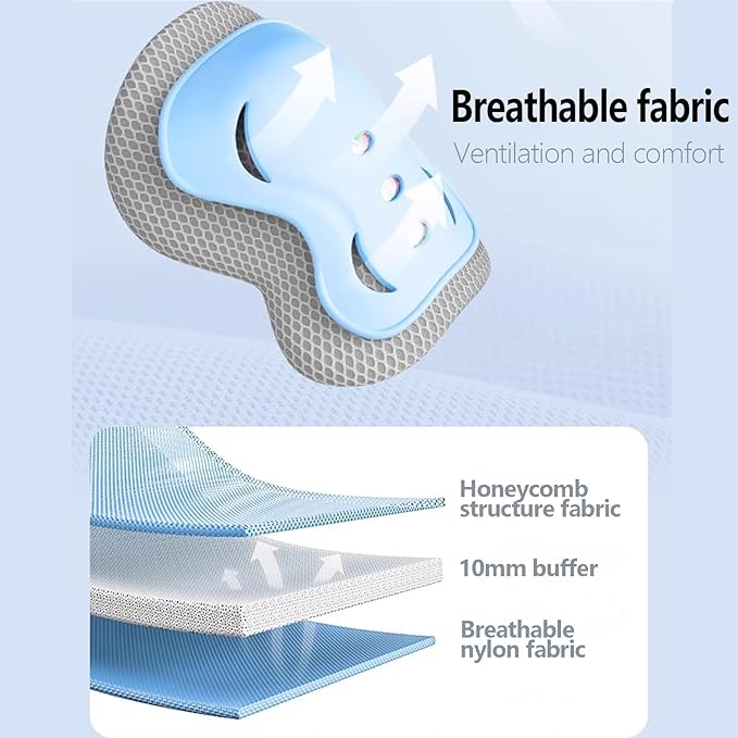 Kids Bike Helmet with Knee Elbow Wrist Pads Guards,Pink,for Ages 2-3-5-8-14,Sports Bicycle,Skate Scooter,Rollerblading with Unicorn Sticker