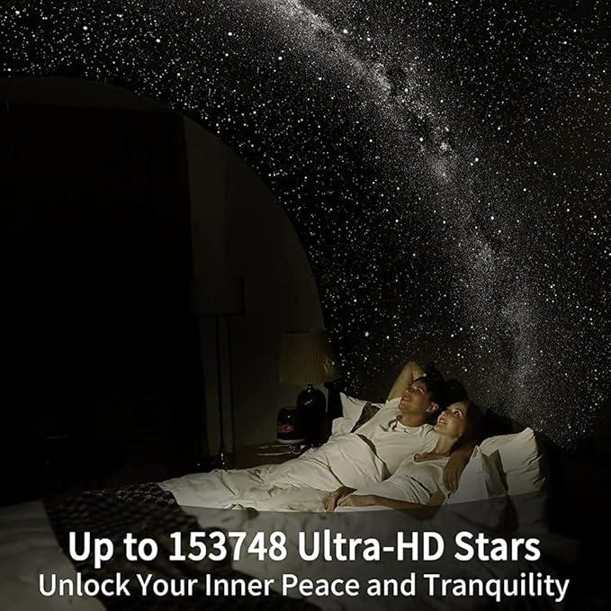 Star Projector, Planetarium Projector for Bedroom Ultra Clear Galaxy Night Light with 4K Replaceable 13 Galaxy Discs 360 Degree Rotation Real Sky Light for Kids Room Birthday Valentines Gift