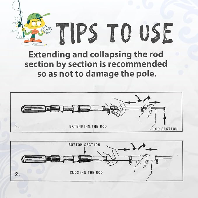 Kids Fishing Pole, Portable Telescopic Kids Fishing Poles for Boys and Girls, Fishing Rod and Reel Combo Kit with Tackle Box, and Fishing Net, Best Fishing Pole for Toddler Youth