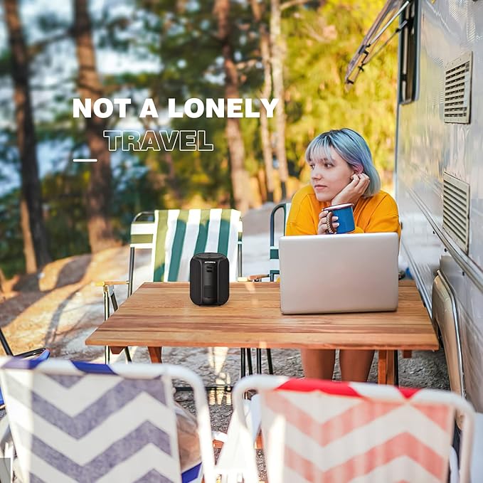 NOTABRICK Bluetooth Speakers Blue,Portable Wireless Speaker with 15W Stereo Sound, IPX6 Waterproof Shower Speaker, Dual Pairs, Portable Speaker for Party Beach Camping