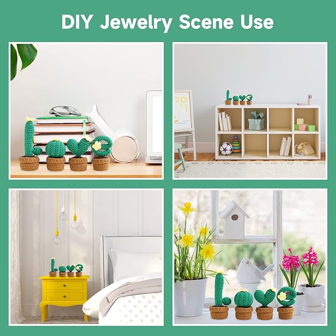 Utook Crochet Kit for Beginners,Crochet Starter Kits,Crochet Kits for Beginners Adults and Children, with Instructional Videos and Paper Tutorials, Handmade Crafts, Holiday Gifts (Love Cactus)