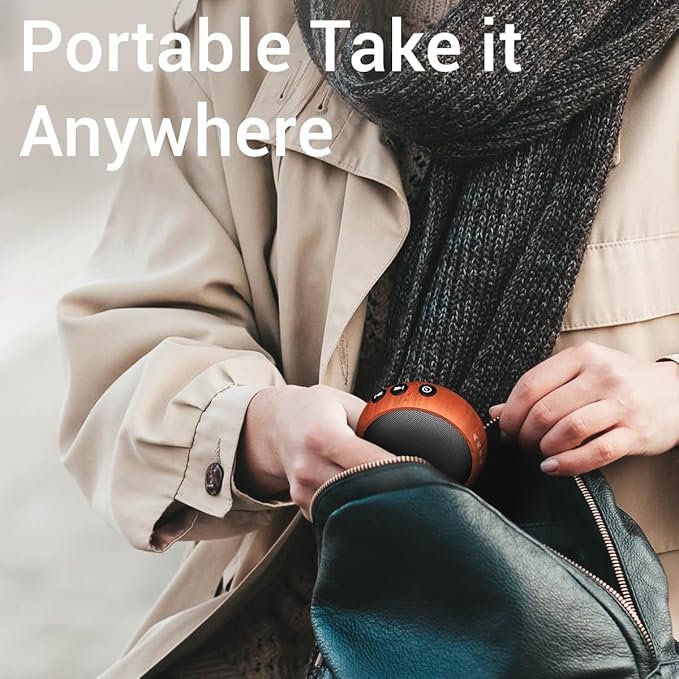 SoundMe Small Sound Machine Brown Noise Machine 30 Soothing Natural Sounds Rain Fan Pink White Noise Machine for Baby Kids Adults with 36 Volume Control Powered by AC or USB Sleep Timer Wood Grain