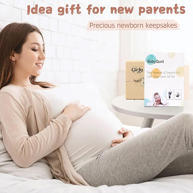 Inkless Baby Hand and Footprint Kit,Clean-Touch Ink Pad Kit,Safe No Mess Printing Infant Hand Foot Stamp,1 Pack Newborn Inkless Print Pads Best Keepsake or Gifts for Family