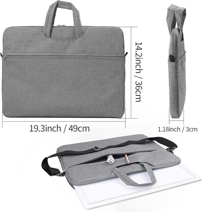 Zocelight Rechargeable A3 Light Board with Built-in Stand & Bag,Super Bright Magnetic Light Box for Tracing,Wireless Light Pad for Diamond Painting,Side Buttons,LED Light Table for Drawing(White)