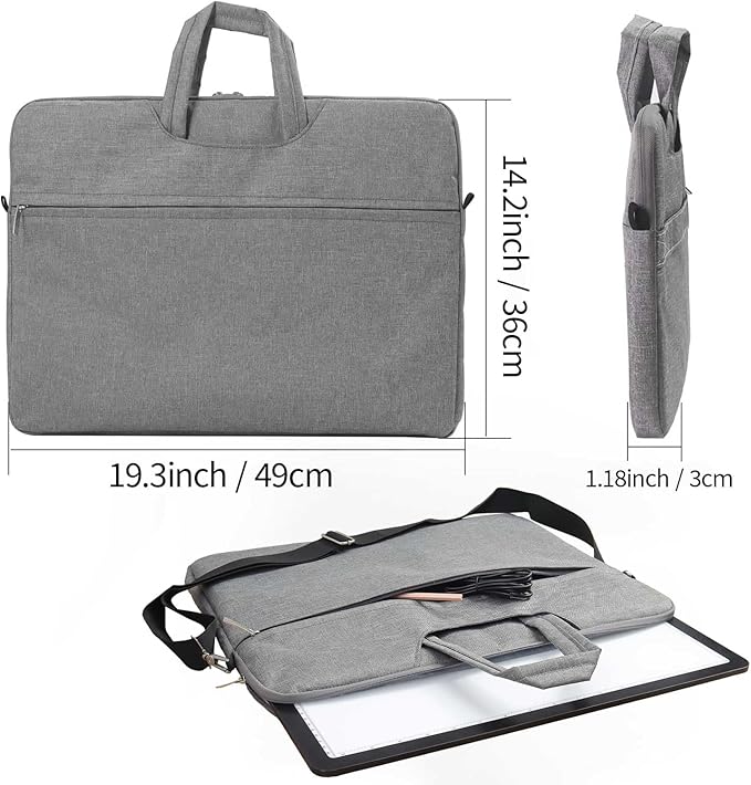 Zocelight Rechargeable A3 Light Board with Built-in Stand & Bag,Super Bright Magnetic Light Box for Tracing,Wireless Light Pad for Diamond Painting,Side Buttons,LED Light Table for Drawing,Sketching