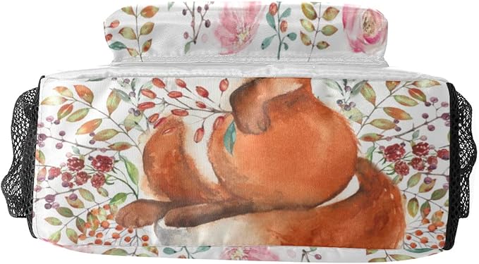 Cute Fox Little Bird Custom Kids Backpack 16.5 Inch for Boy Girl, Personalized Waterproof Child School Travel Bag with Name Option5