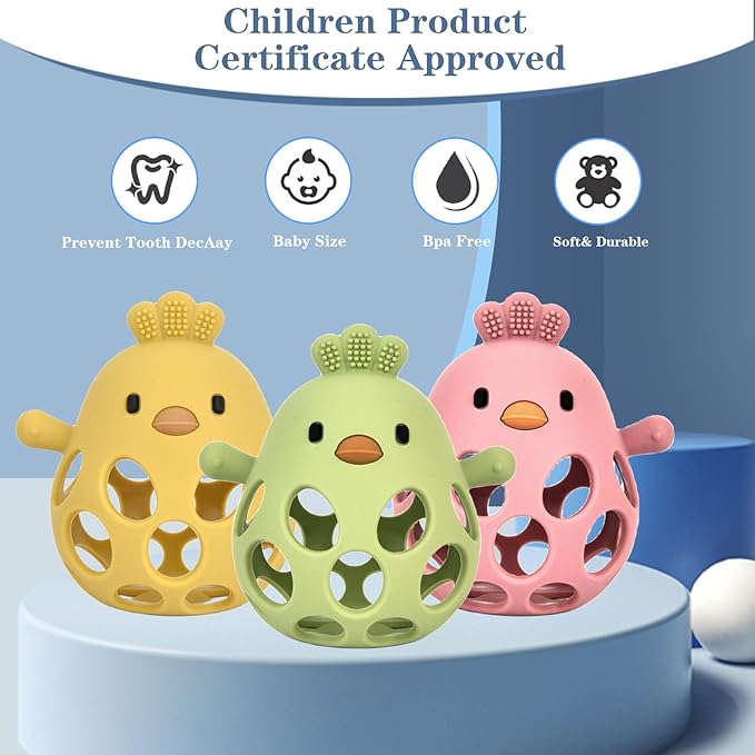 Baby Teething Toys, Teething Toys, Teethers for Babies 3-6 Months, Baby Chew Toys, BPA Free Teether Mitten with Soft Texture for Sensory Exploration and Itching Teething Relief