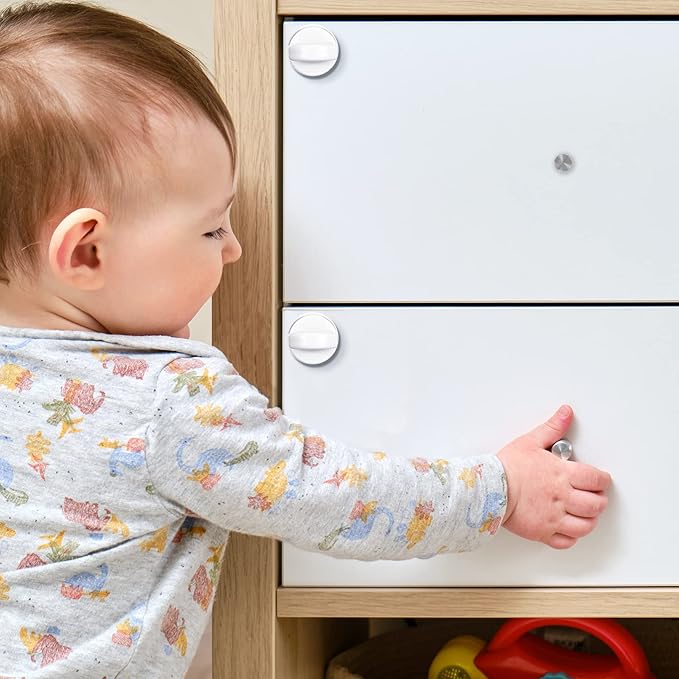 Kingdder 8 Sets Magnetic Cabinet Locks Keys Baby Proofing Child Safety Magnet Drawer Replacement Keys Universal Magnetic Key for Drawers and Cabinets (Locks Not Included)