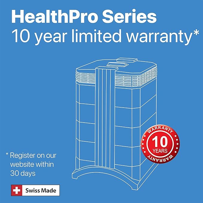 IQAir HealthPro Compact XE Air Purifier - 2-Pack - Compact HyperHEPA Fration for Rooms up to 2480 sq ft - Allergens, Smoke, Dust, Mold, Pet Dander, Swiss Made, WiFi Enabled