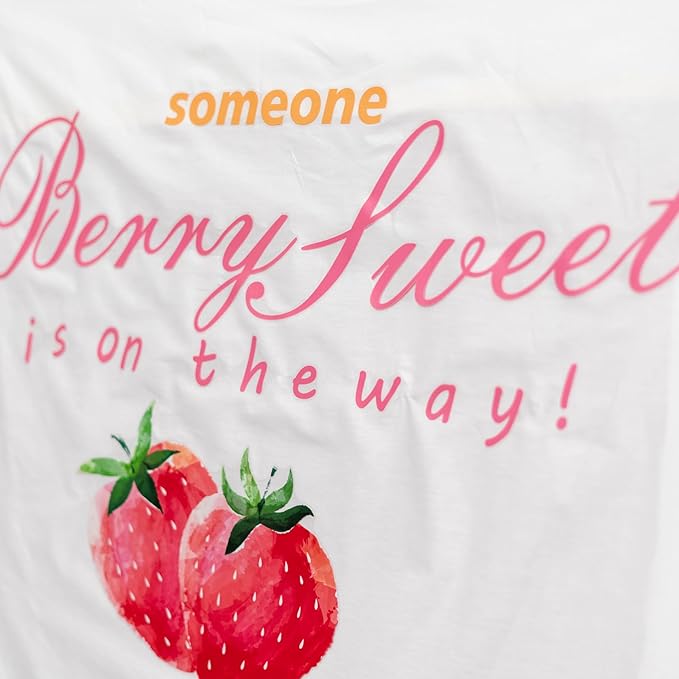 Someone Berry Sweet is On The Way Wall Decal - Baby Shower Party Decorations, Gender Reveal Party Supplies, Baby Shower Party Balloon Arch Strawberry Sign Decal (Berry Decal)