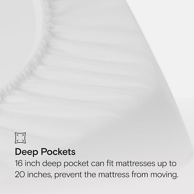 SIJO Mattress Protector, 100% Waterproof, Cooling, Ultra Soft, Noiseless, 16 inch Deep Pocket, Best Overall Mattress Protector Award Winner by Apartment Therapy (Twin XL)