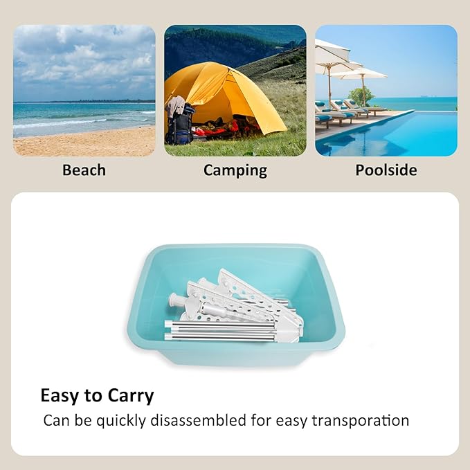 SUYU Clothes Drying Rack,Folding Clothes Drying Tree, 2 Layer with 6 Rotatable Arms,72-Inch Indoor Clothes Rack,Stainless Steel,4 Legs,White and Silver SNJ202