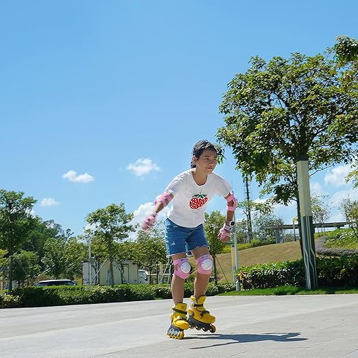 Youth/Kids Knee Pads Elbow Pads Wrist Guards Protective Gear Set for 3-15 Years Child Roller Skates, Skateboard, Cycling, Inline Skating, BMX Bike, Balance Bike, Scooter Riding and Other Outdoor Sports