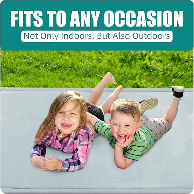 MABOZOO Extra Thick 1.3 Inch Baby Play Mat, 74 * 50 Inch Baby Floor Mat Memory Foam Playpen Pad for Babies, Toddlers, Infants, Playmat Crawling Cushion Activity Playmat for Indoor & Outdoor