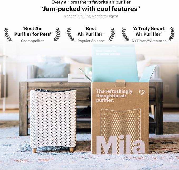 Mila Air Mini Authentic Big Sneeze H13 HEPA Home Replacement Filter for Allergies, Removes Dust, Pollen, Dander, Ideal for Large Room or Bedroom