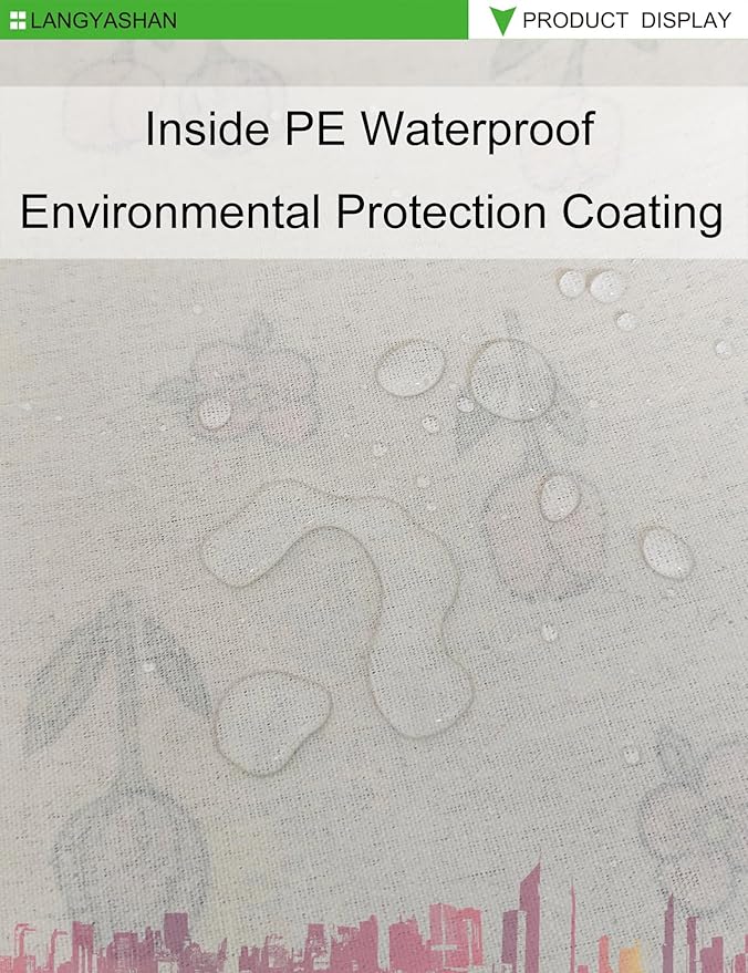 LANGYASHAN Rectangular Storage Bin Collapse Canvas Fabric Cartoon Storage Basket with Handles for Organizing Home Kitchen Boys and Girls Toys Office Closet Shelf Baskets (Rec Romantic Tulip)