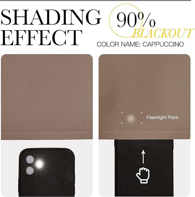 NICETOWN Blackout Draperies Curtains Panels - Window Treatment Thermal Insulated Solid Grommet Blackout Drapes for Bedroom (Set of 2, 52 by 45 Inch, Cappuccino)