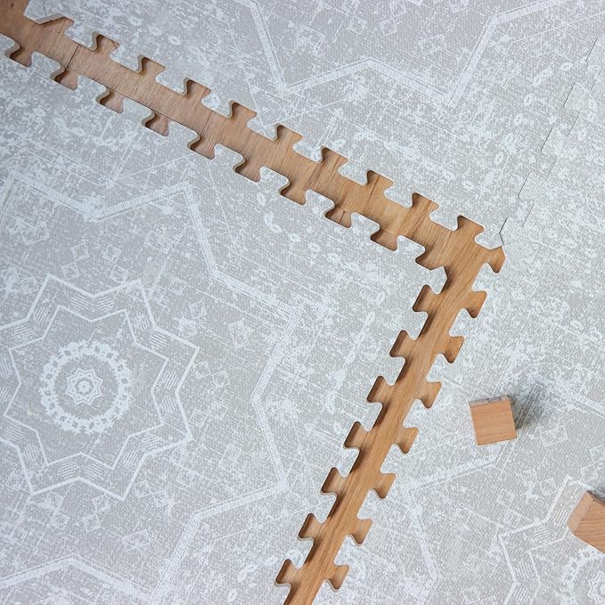 Baby Play Mats for Floor - Layla (4x6ft) - Premium EVA Foam Play Mat for Babies & Toddlers - Perfect for Tummy Time, Crawling, Playroom - Stylish & Comfortable Kids Play Mat