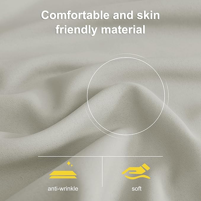 NICETOWN Plylux Blackout Curtains for Bedroom, Thermal Insulated Room Darkening Window Drapes, Energy Efficient Grommet Window Blinds Covering for Living Room, Sand, 52W x 63L in, 2 Panels