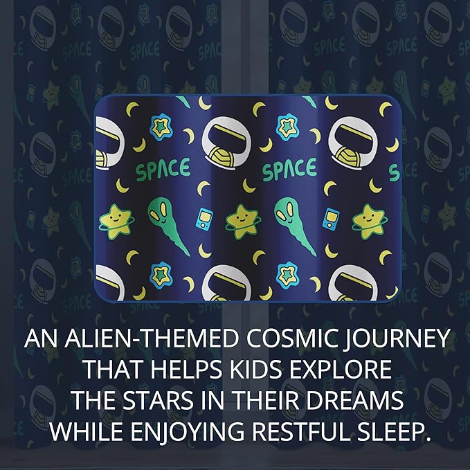 Kids Space Constellation Planets Blackout Curtains - 100% Blackout, Thermal Insulated, Noise Reducing, Perfect for Kids Room and Nursery, 2 Panels (Constellation Planets, W52×L84)